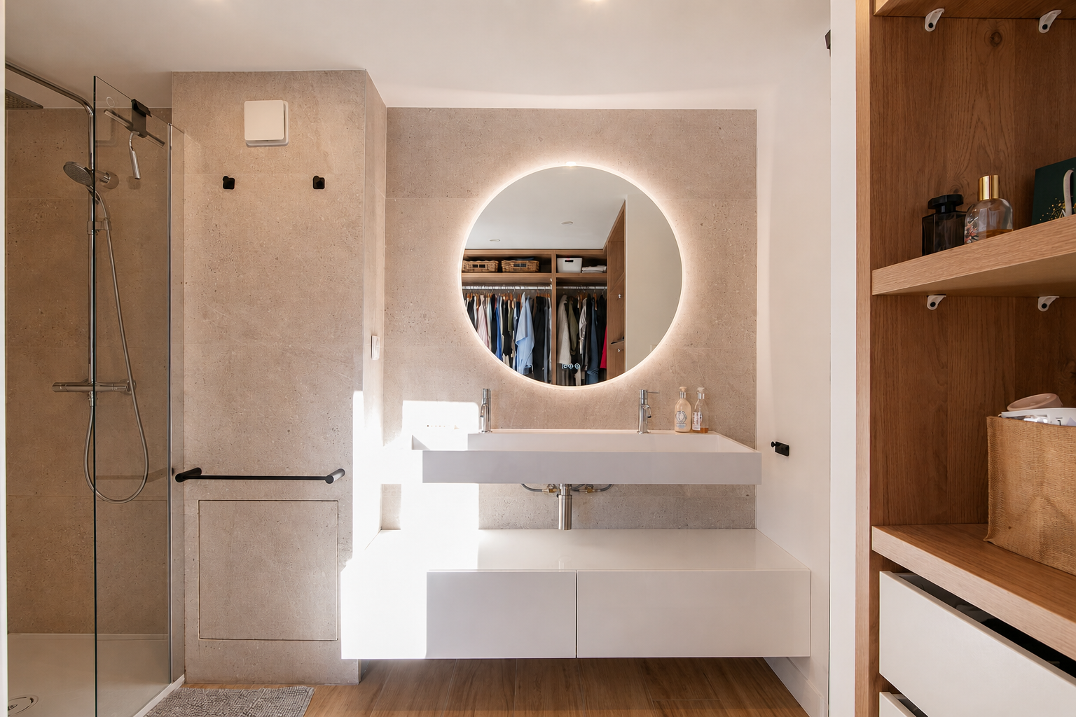 Salle de bain moderne — Villa des Lys, Puyricard