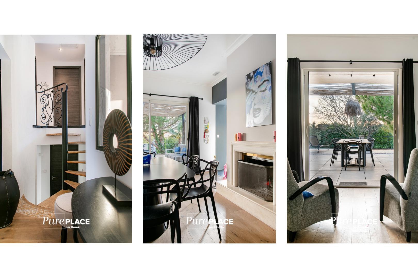 Intérieur rénové de la Villa des Lys — salon, cuisine, suites, Aix-en-Provence